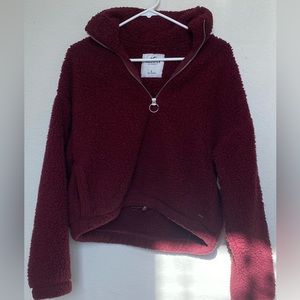 Cozy sweater half zip up